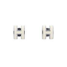 Load image into Gallery viewer, HERMES Pop Ash Earrings Size Mini White Metal