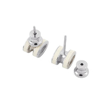 Load image into Gallery viewer, HERMES Pop Ash Earrings Size Mini White Metal