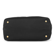 Load image into Gallery viewer, PRADA Logo jacquard 2WAY Tote Bag Black1BA579 Canvas Leather