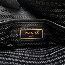 Load image into Gallery viewer, PRADA Logo jacquard 2WAY Tote Bag Black1BA579 Canvas Leather