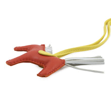 Load image into Gallery viewer, HERMES Rodeo Bag Charm Carnelian/Lime/Blue Brume Lambskin Size PM