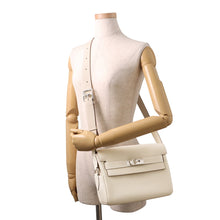 Load image into Gallery viewer, HERMES Kelly Messenger Craie Togo Leather Size PM