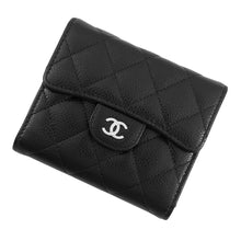 Load image into Gallery viewer, CHANEL Matelasse Classic Small Tri-fold Wallet BlackAP0231 Caviar Leather