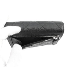 Load image into Gallery viewer, CHANEL Matelasse Classic Small Tri-fold Wallet BlackAP0231 Caviar Leather