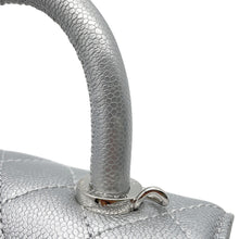 Load image into Gallery viewer, CHANEL Coco Handle 2WAYHandbag SilverAS2215 Caviar Leather Size XXS
