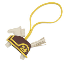 Load image into Gallery viewer, HERMES Rodeo Loveo 24 Craie/Terre/Jaune de Naples Lambskin Swift Leather Size PM