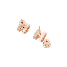 将图像加载到图库查看器中,HERMES Pop Ash Earrings Rocabar System White/Marron glacé Lacquer Gold Plated