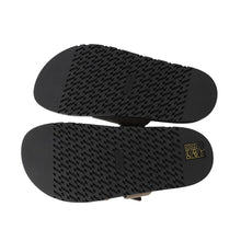 Load image into Gallery viewer, HERMES Shipley Sandals Etoupe/Black Epsom Rubber Size 37