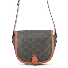 Load image into Gallery viewer, CELINE Triomphe Folco Shoulder Tan191502BZJ.04LU PVC Leather Size Medium