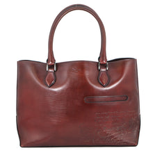 Load image into Gallery viewer, Berluti Calligraphy Tote Bag Brown Leather