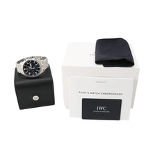 将图像加载到图库查看器中,IWC Pilot's Watch Chronograph W43mm Stainless Steel Black DialIW377710