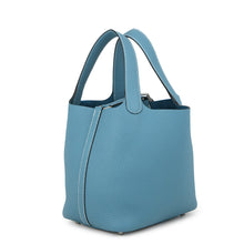 Load image into Gallery viewer, HERMES Picotin Lock New Blue Jean Taurillon Clemence Size PM