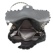 将图像加载到图库查看器中,CHANEL Lapin ChainShoulder Bag Black Lapin Leather Size 25