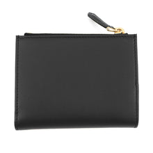 将图像加载到图库查看器中,PRADA Triangle Logo Compact Wallet Black1ML050 Leather