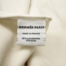 Load image into Gallery viewer, HERMES Stole New Libris Size 75x213 cm Ivoire Cashmere85% Silk15%