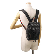 Load image into Gallery viewer, Christian Louboutin Explorer Funk Studded Backpack Black/Red3215038 Leather Canvas Size Small