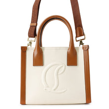 Load image into Gallery viewer, Christian Louboutin BY MY SIDE Tote Natural/Brown1245235 Canvas Leather Size Mini