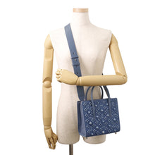 将图像加载到图库查看器中,Christian Louboutin Paloma Denim Top Handle Blue3245299 Denim Leather Size Mini