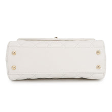 将图像加载到图库查看器中,CHANEL Coco Handle 2WAYHandbag WhiteA92990 Caviar Leather Size XS