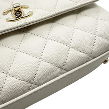 将图像加载到图库查看器中,CHANEL Coco Handle 2WAYHandbag WhiteA92990 Caviar Leather Size XS