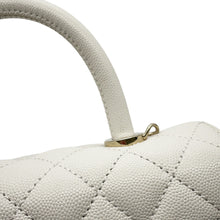将图像加载到图库查看器中,CHANEL Coco Handle 2WAYHandbag WhiteA92990 Caviar Leather Size XS
