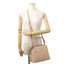 Load image into Gallery viewer, PRADA Matinee 2-Way Handbag Beige1BA251 Leather Size Small