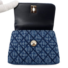 将图像加载到图库查看器中,CHANEL Matelasse Coco Handle 2WAYHandbag BlueAP4244 Washed Denim Calf Leather Size Mini mini