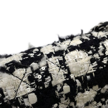 Load image into Gallery viewer, CHANEL Matelasse Double Flap Chain Shoulder Bag Black/WhiteA01112 Tweed Size 25
