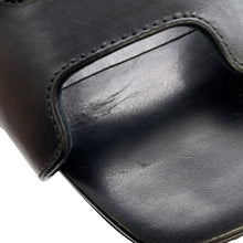 将图像加载到图库查看器中,HERMES Sandals Joy Black Leather Size 36