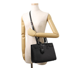 Load image into Gallery viewer, SAINT LAURENT PARIS Jour Baby Black421863 Croco embossed leather