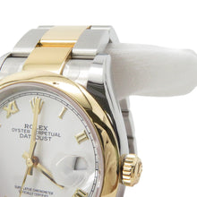 Load image into Gallery viewer, ROLEX Datejust W36mm Stainless Steel K18YG White Dial126203