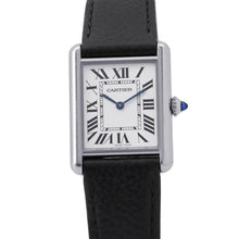 将图像加载到图库查看器中,CARTIER Tank must LM 未 Stainless Steel Leather Silver DialWSTA0041