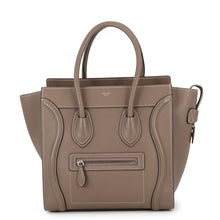 Load image into Gallery viewer, CELINE Luggage micro shopper Greige189793 Leather
