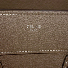 Load image into Gallery viewer, CELINE Luggage micro shopper Greige189793 Leather