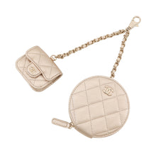 Load image into Gallery viewer, CHANEL 2024 Year Gift: Matelasse Coin Purse & AirPods Case Gold Lambskin