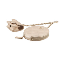 Load image into Gallery viewer, CHANEL 2024 Year Gift: Matelasse Coin Purse & AirPods Case Gold Lambskin
