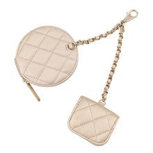 Load image into Gallery viewer, CHANEL 2024 Year Gift: Matelasse Coin Purse & AirPods Case Gold Lambskin