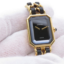 Load image into Gallery viewer, CHANEL Premiere L H26mm×W20mm Gold Plated Leather Black DialH0001