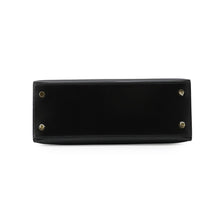 Load image into Gallery viewer, HERMES Kelly Sellier Black Box Calf Leather Size 25