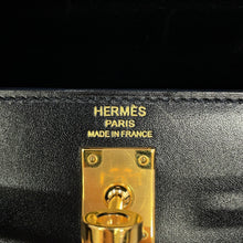 Load image into Gallery viewer, HERMES Kelly Sellier Black Box Calf Leather Size 25