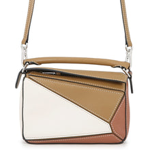 Load image into Gallery viewer, LOEWE Puzzle bag Beige/Brown/WhiteA510U95X34 Leather Size Mini