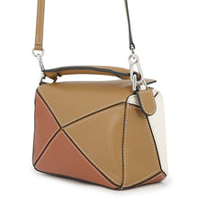 Load image into Gallery viewer, LOEWE Puzzle bag Beige/Brown/WhiteA510U95X34 Leather Size Mini