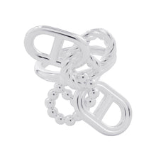 将图像加载到图库查看器中,HERMES Chaine d'Ancre Area 2 Multilink Ring Size 54/#14H126631B SV925