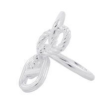 将图像加载到图库查看器中,HERMES Chaine d'Ancre Area 2 Multilink Ring Size 54/#14H126631B SV925