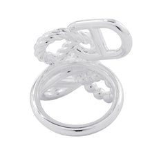 将图像加载到图库查看器中,HERMES Chaine d'Ancre Area 2 Multilink Ring Size 54/#14H126631B SV925