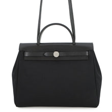 Load image into Gallery viewer, HERMES Herbag Zip SPO Black Toile Officier Vache Hunter Leather Size PM