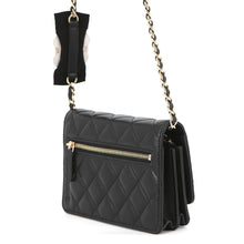 将图像加载到图库查看器中,CHANEL Matelasse Camellia Ribbon Chain Wallet BlackAP1649 Lambskin