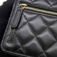 将图像加载到图库查看器中,CHANEL Matelasse Camellia Ribbon Chain Wallet BlackAP1649 Lambskin