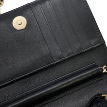 将图像加载到图库查看器中,CHANEL Matelasse Camellia Ribbon Chain Wallet BlackAP1649 Lambskin