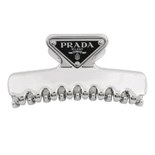 将图像加载到图库查看器中,PRADA Metal Hair Clip Steel Gray1IF103_2BA6_F0276 Aluminium Enamel